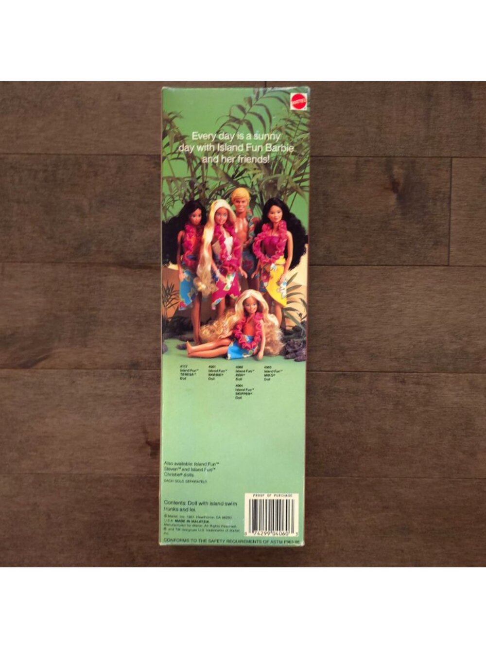 1987 Vintage Barbie Island Fun Ken Doll 4060 Mattel NRFB Tropical Look New - Picture 7 of 9